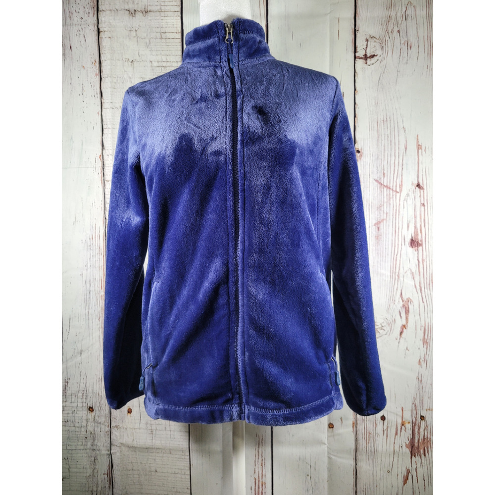 32 Degrees Heat Girls Faux Fur Warm Jacket Zip‎ Up Mock Neck Royal Blue L